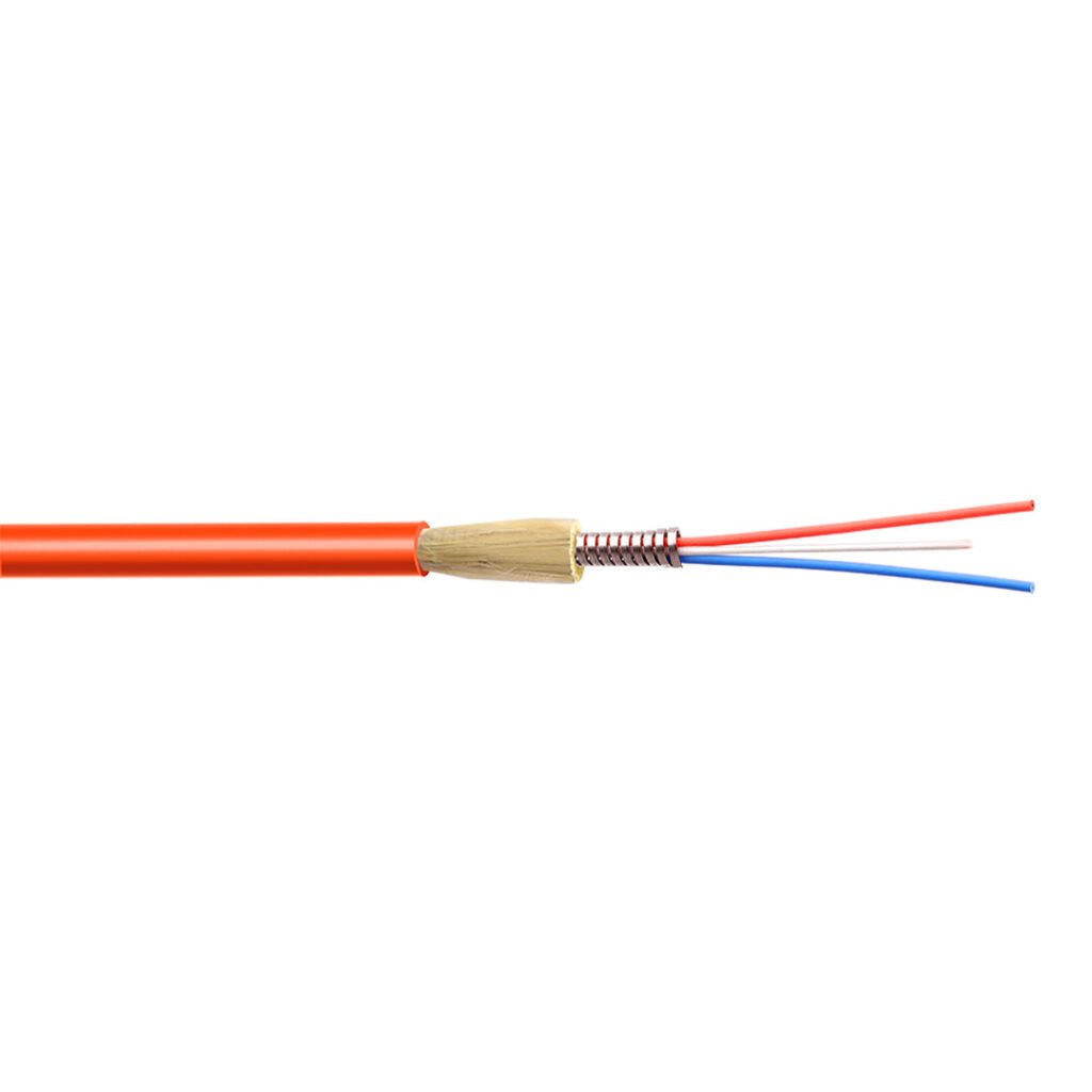 Cable de fibra óptica blindado espiral de una sola funda 6F