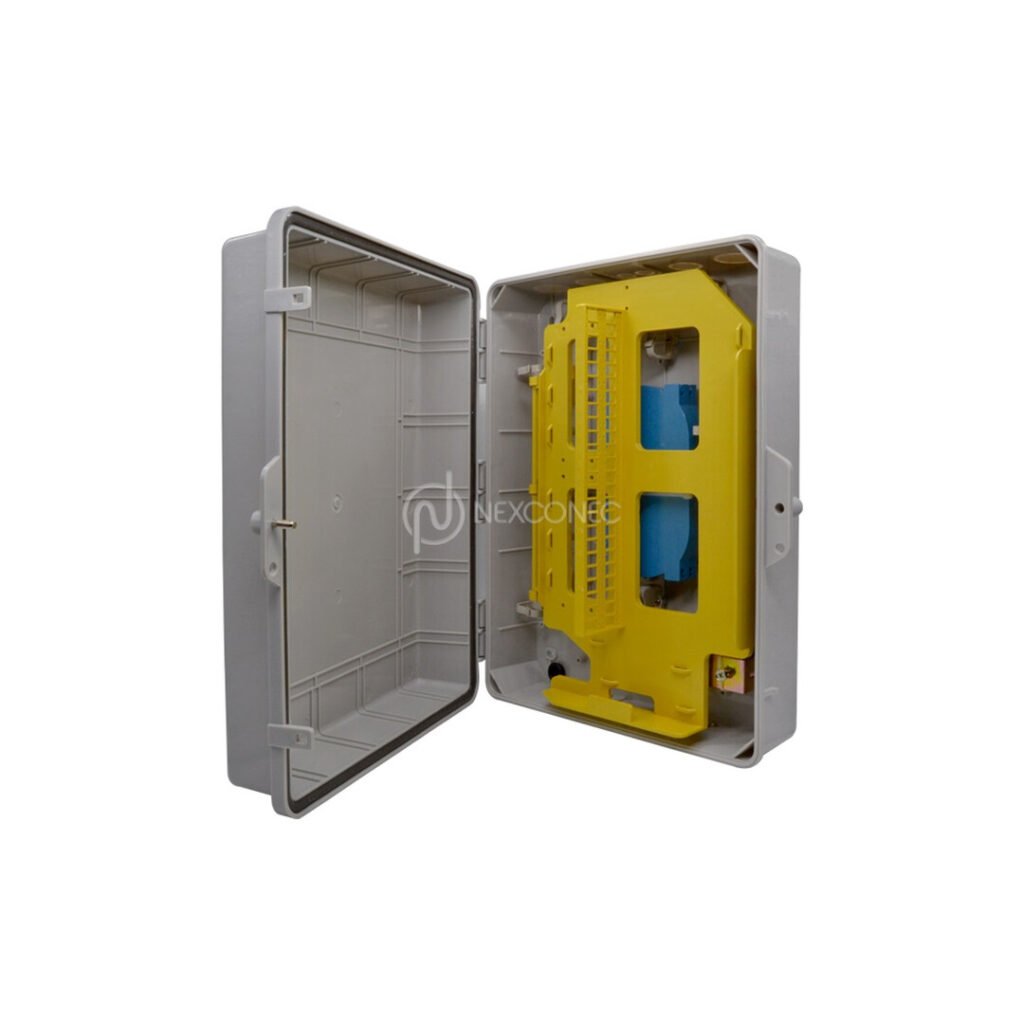 Caja de pared con cerradura para interior y exterior, 48 puertos SC